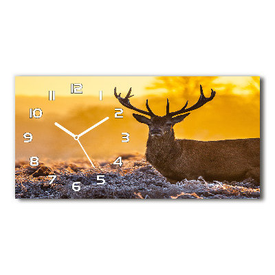 Reloj rectangular Amanecer de ciervos