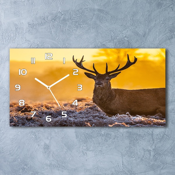 Reloj rectangular Amanecer de ciervos