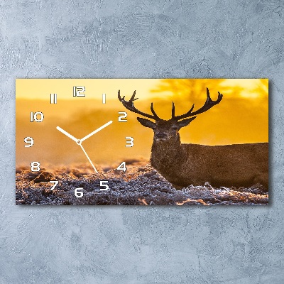 Reloj rectangular Amanecer de ciervos