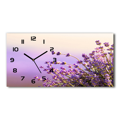 Reloj de cristal horizontal Lavanda