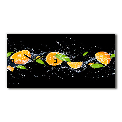Reloj rectangular Naranjas y agua