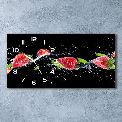 Reloj horizontal Fresas y agua