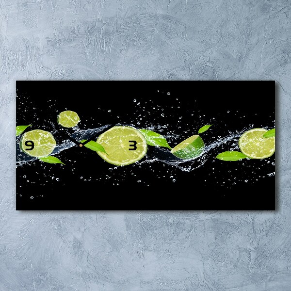 Reloj de cristal horizontal Limas y agua