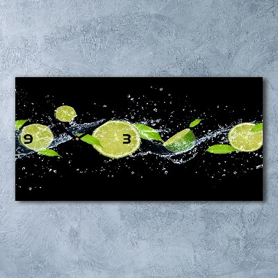 Reloj de cristal horizontal Limas y agua