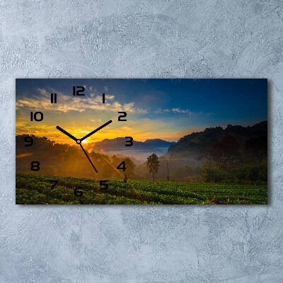 Reloj rectangular Plantación de té
