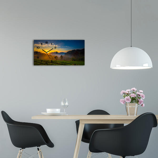 Reloj rectangular Plantación de té