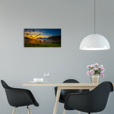 Reloj rectangular Plantación de té