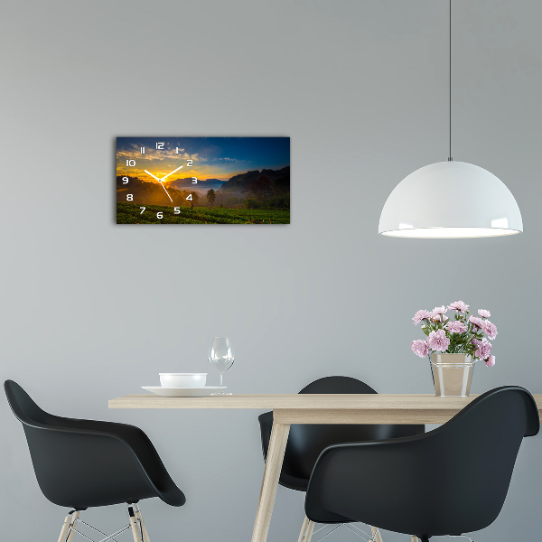 Reloj rectangular Plantación de té