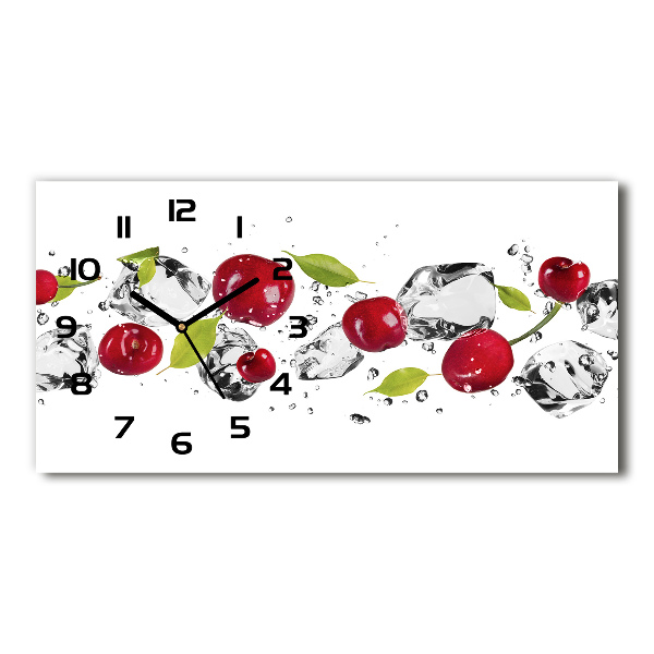 Reloj rectangular Cerezas y agua