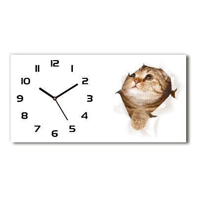 Reloj horizontal Gato