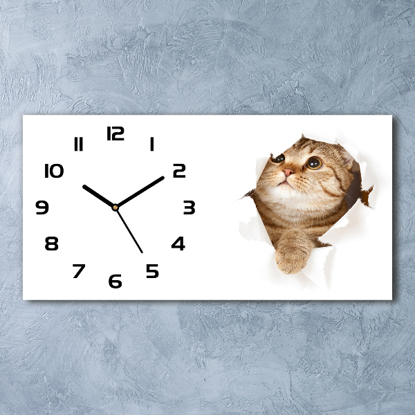 Reloj horizontal Gato