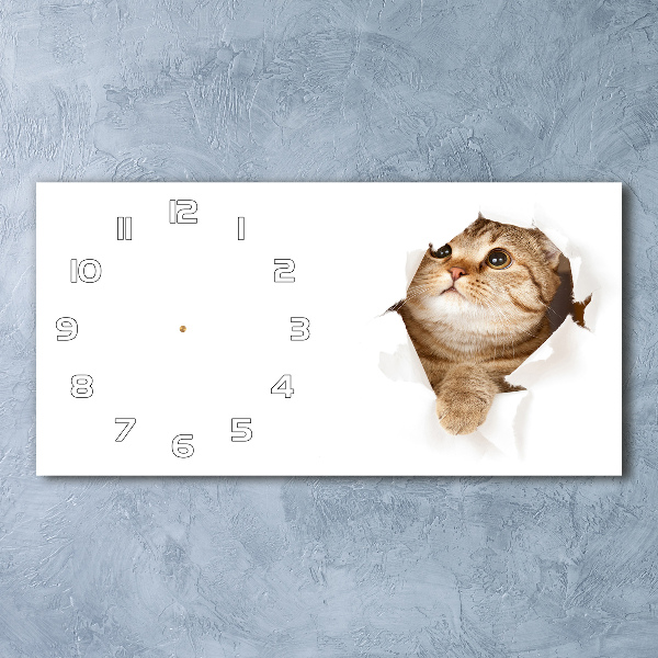 Reloj horizontal Gato