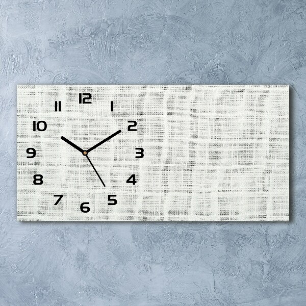 Reloj horizontal Lienzo de lino blanco