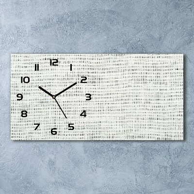 Reloj horizontal Lienzo de lino blanco