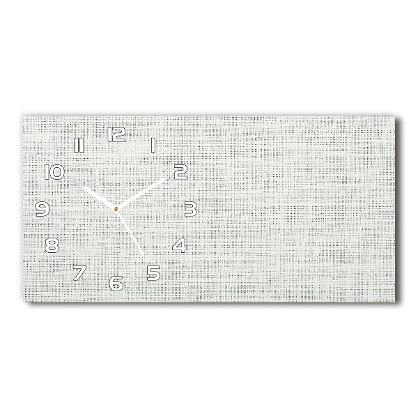 Reloj horizontal Lienzo de lino blanco
