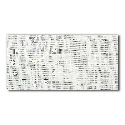 Reloj horizontal Lienzo de lino blanco