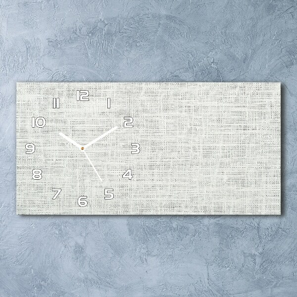 Reloj horizontal Lienzo de lino blanco