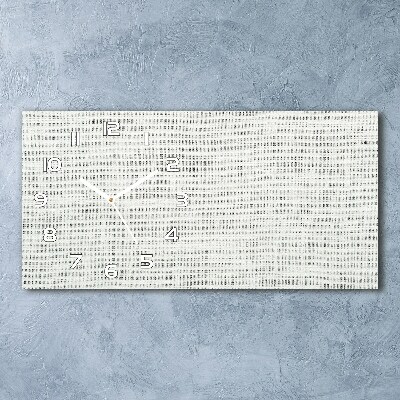 Reloj horizontal Lienzo de lino blanco
