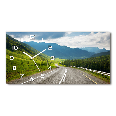 Reloj de cristal horizontal Camino en las montañas