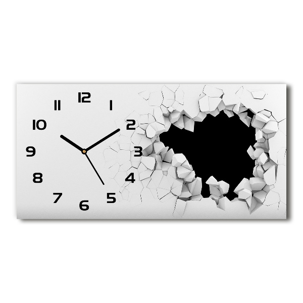 Reloj de cristal horizontal Agujero en la pared