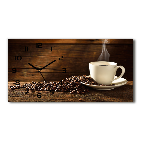 Reloj horizontal Una taza de café