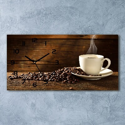 Reloj horizontal Una taza de café