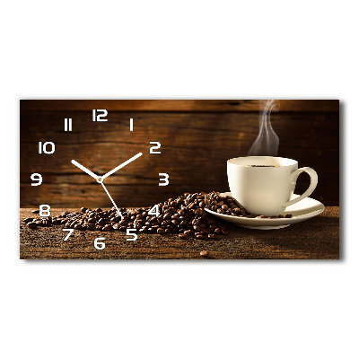 Reloj horizontal Una taza de café
