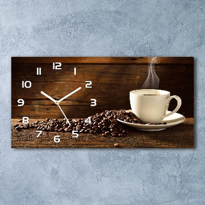 Reloj horizontal Una taza de café