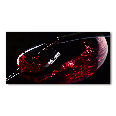 Reloj de cristal horizontal Vino tinto