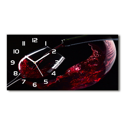 Reloj de cristal horizontal Vino tinto