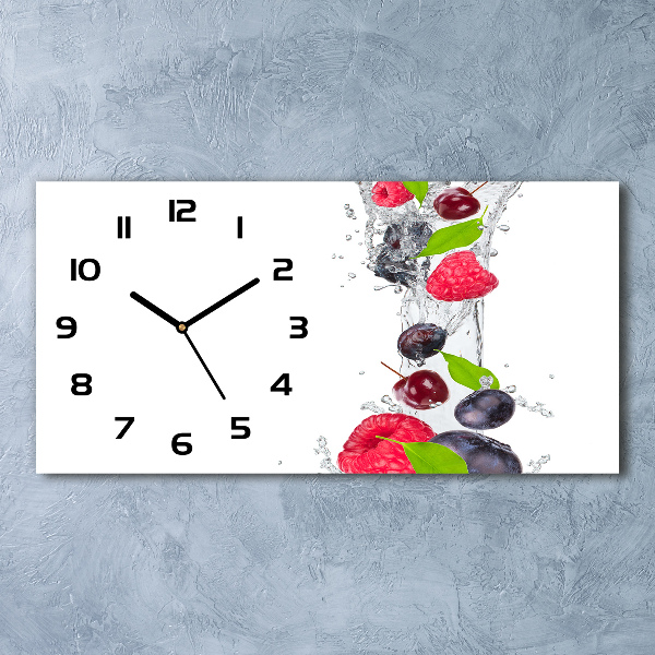 Reloj rectangular Fruta y agua