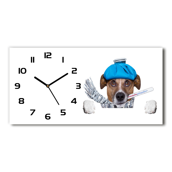 Reloj horizontal Perro enfermo