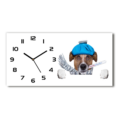 Reloj horizontal Perro enfermo