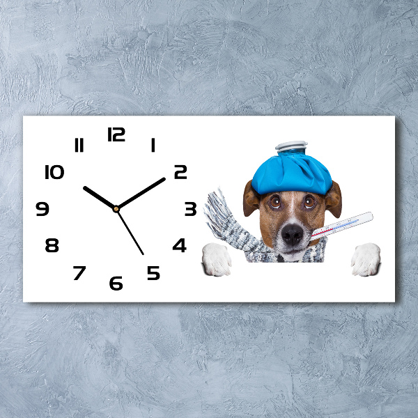 Reloj horizontal Perro enfermo