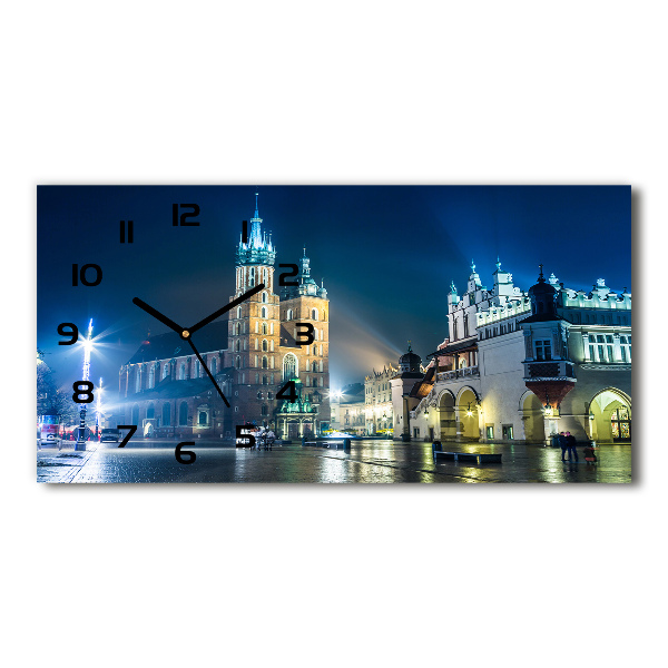 Reloj rectangular Cracovia de noche