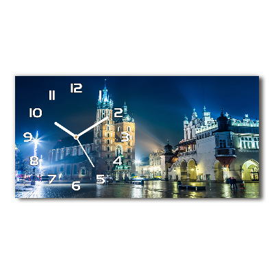Reloj rectangular Cracovia de noche
