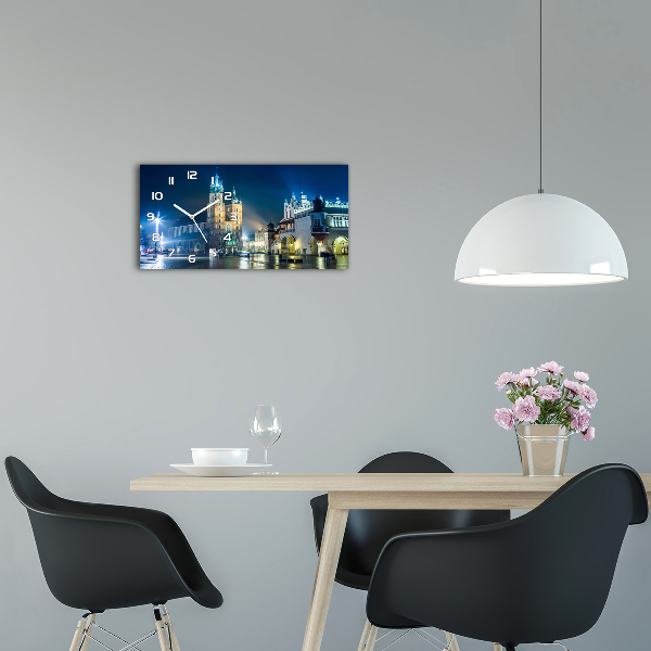 Reloj rectangular Cracovia de noche