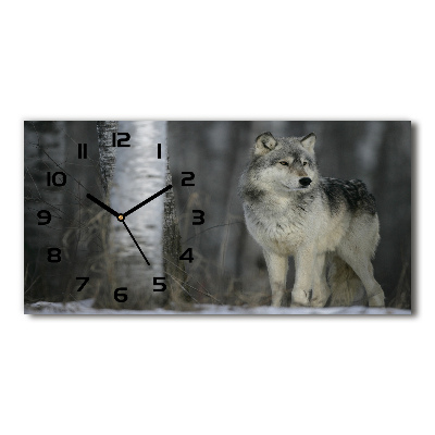 Reloj rectangular Lobo gris
