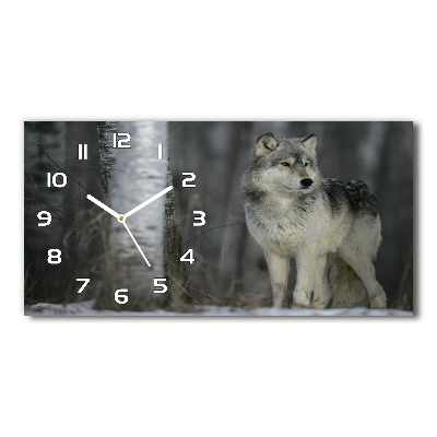 Reloj rectangular Lobo gris