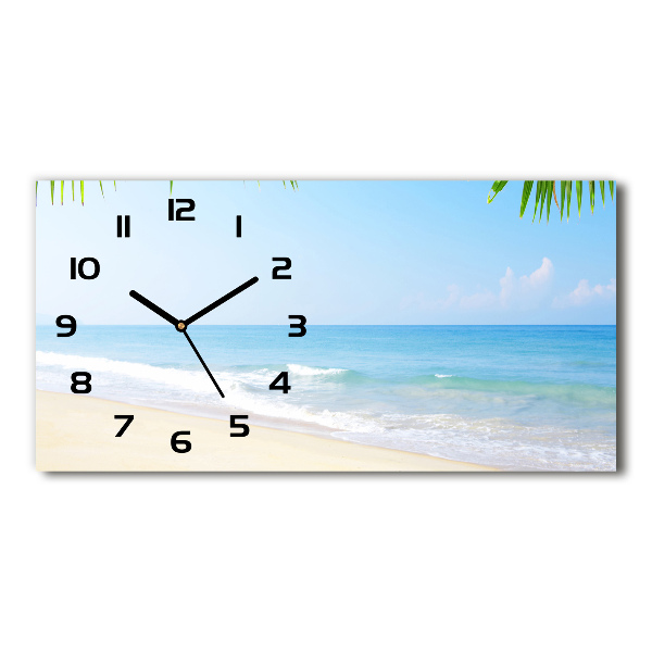 Reloj de cristal horizontal Playa tropical