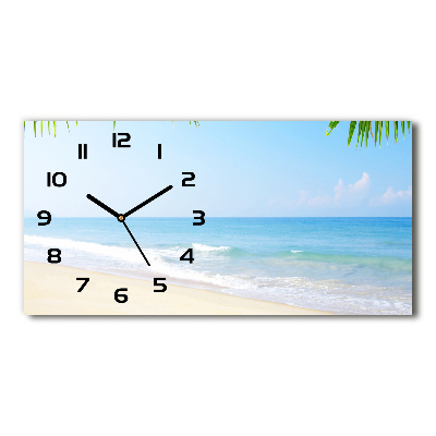 Reloj de cristal horizontal Playa tropical