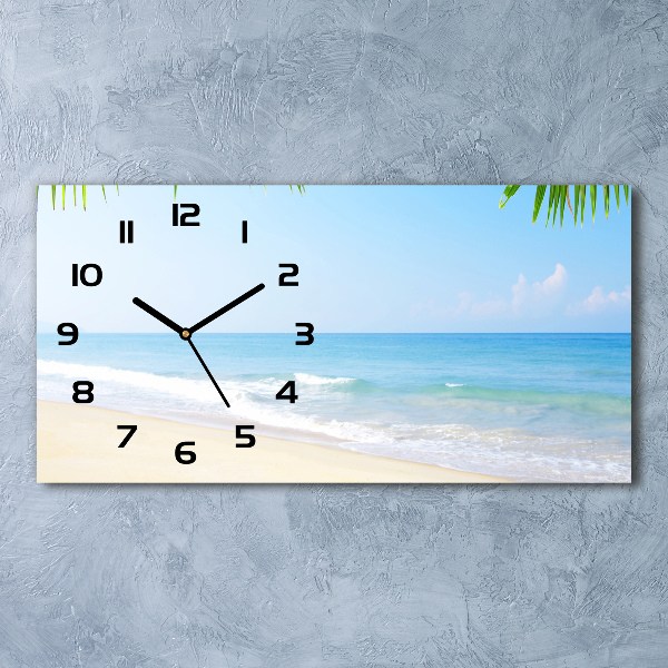Reloj de cristal horizontal Playa tropical