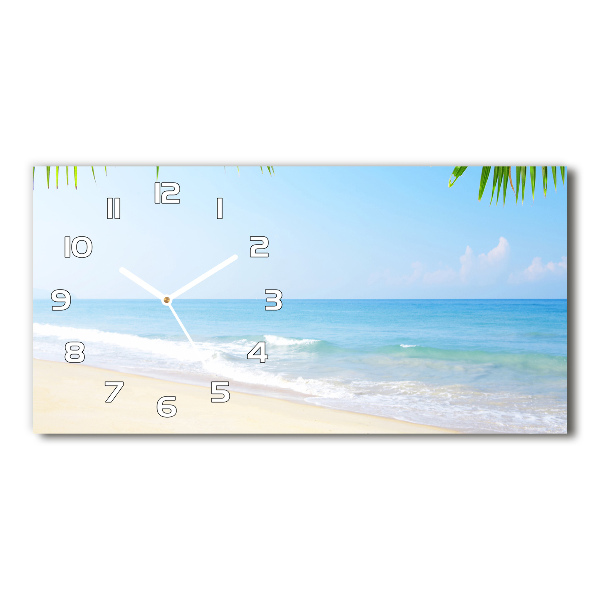 Reloj de cristal horizontal Playa tropical