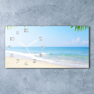 Reloj de cristal horizontal Playa tropical