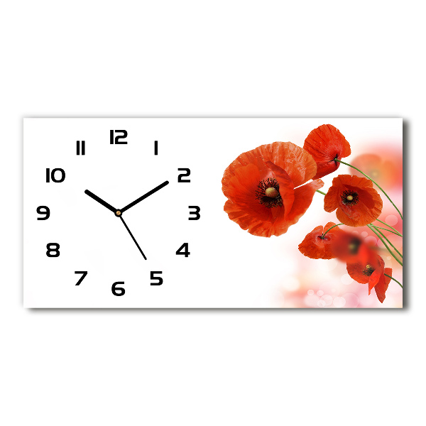 Reloj rectangular Amapolas