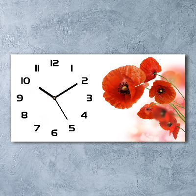 Reloj rectangular Amapolas