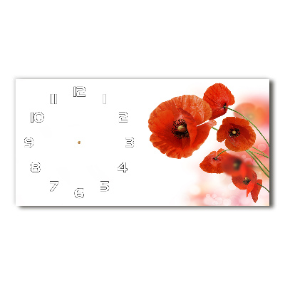 Reloj rectangular Amapolas