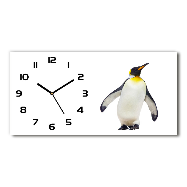 Reloj de cristal horizontal Pingüino