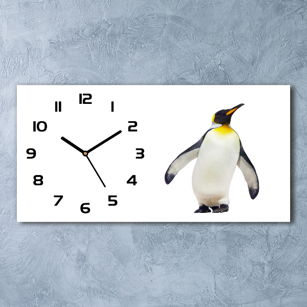 Reloj de cristal horizontal Pingüino