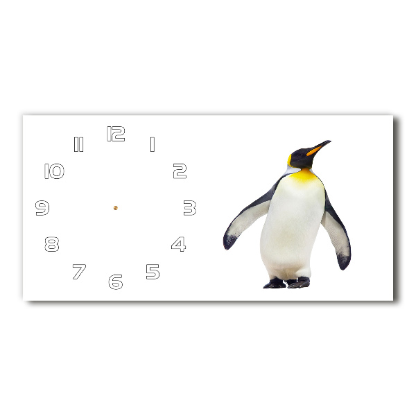 Reloj de cristal horizontal Pingüino